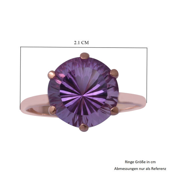 Rose De France Amethyst Solit&auml;r Ring 925 Silber Rosevergoldet image number 5