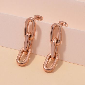 Reiner Edelstahl IP Rosa PlattierungOhrringe ca. 9,00g