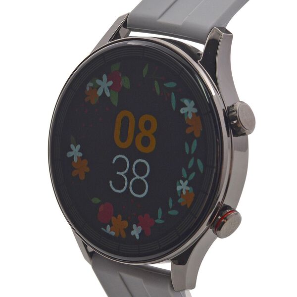 L10 Smartwatch, 1.5 Zoll HD Display, Herzfrequenz-, Blutdruck- und Blutsauerstoffmessung, Schwarz-Graues Silikonarmband image number 3