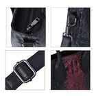 Crossbody Tasche aus 100% echtem Leder mit Kroko-Prägung, Größe 28x14x27 cm, rot image number 5