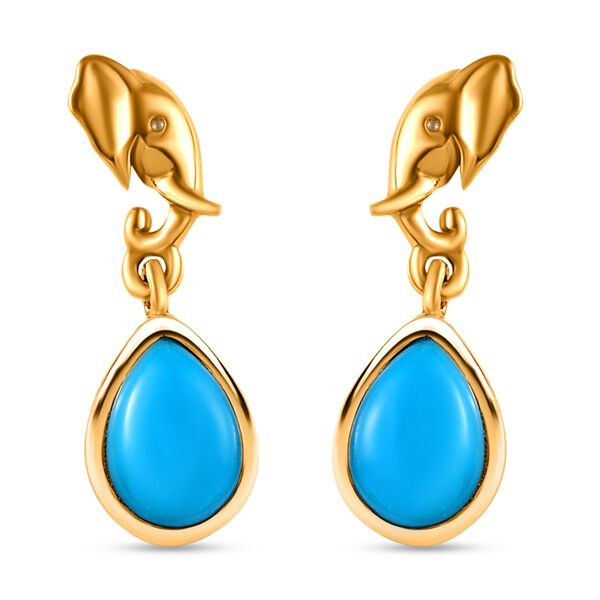 AA amerikanische, nat&uuml;rliche Sleeping Beauty T&uuml;rkis-Ohrh&auml;nger - 1,44 ct. image number 4