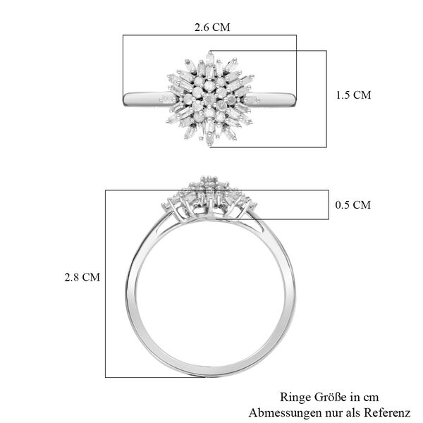 Schneeflocke Diamant Ring- 0,50 ct. image number 6