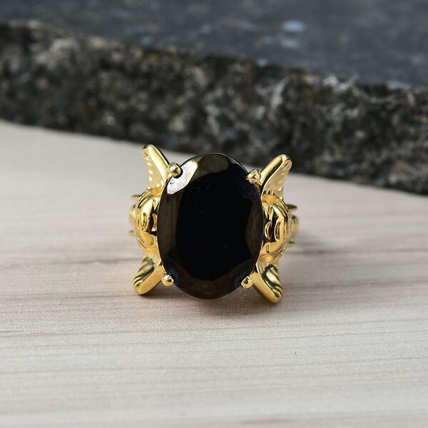 EVER TRUE Elite Shungit Ring Nickelfreies Messing (Gr&ouml;&szlig;e 17.00) ca. 5,85 ct image number 2