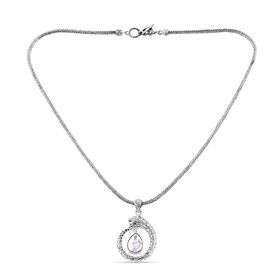 Moissanit Halskette ca. 50 cm 925 Silber ca. 1,34 ct.