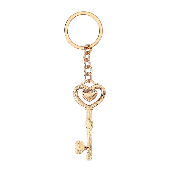 3er Set - Schlüsselanhängern inklusive Muster (Gecko, Flügel und Herz), Rosa Kristall mit Gold image number 6