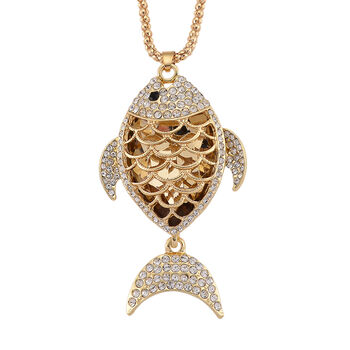 Mehrfarbiger Kristall Schmuckset ca. 63.5 cm Legierung Gelb