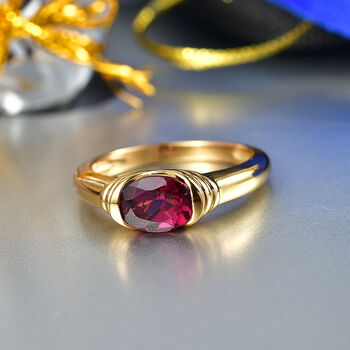 D'Joy AA nat&uuml;rlicher Rhodolith Granat Ring - 1,65 ct.