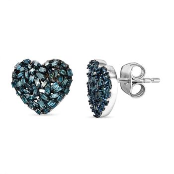 GP Heart Kollektion - Diamant und blaue Saphir-Ohrstecker- 0,54 ct.