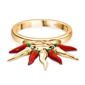 GP Kanchanaburi Blauer Saphir Ring 925 Silber 750 Gelb Vergoldet (Größe 21.00)