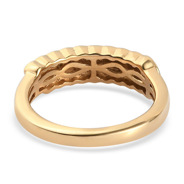 Weißer Diamant P Ring 925 Silber Vermeil YG ca. 0,33 ct. image number 6