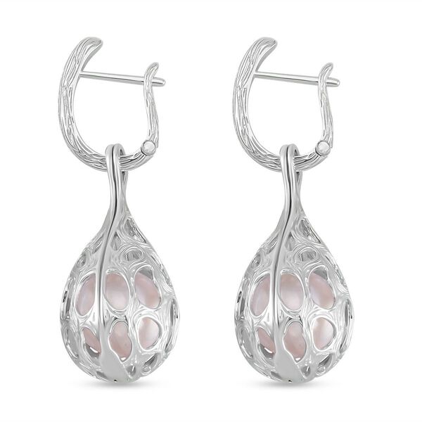 Königin der Edelsteine- weiße Edison Perle Ohrringe image number 5