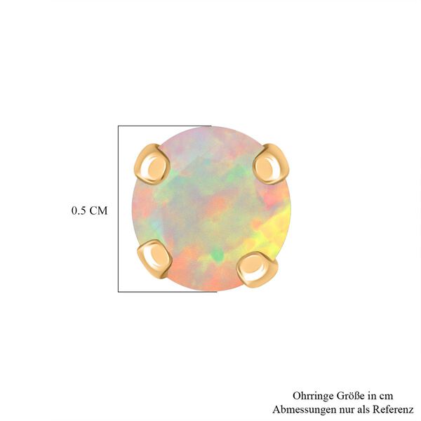 AAA Nat&uuml;rliche, &auml;thiopische Welo Opal Ohrringe in 375 Gold - 0,70 ct. image number 4