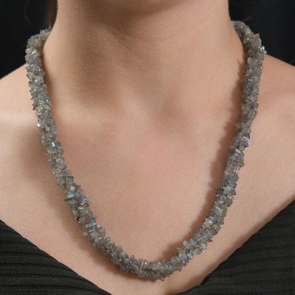 Labradorit Halskette, 50 cm - 370 ct. image number 2