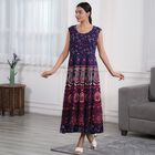 100% Baumwolle ärmelloses Kleid, Mandala Muster, Einheitsgröße, Lila  image number 0