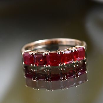 AAAA Mexikanischer Kirschfeuer-Opal Ring in 375 Gold - 1 ct.