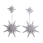 Zirkonia Ohrringe Messing rhodiniert