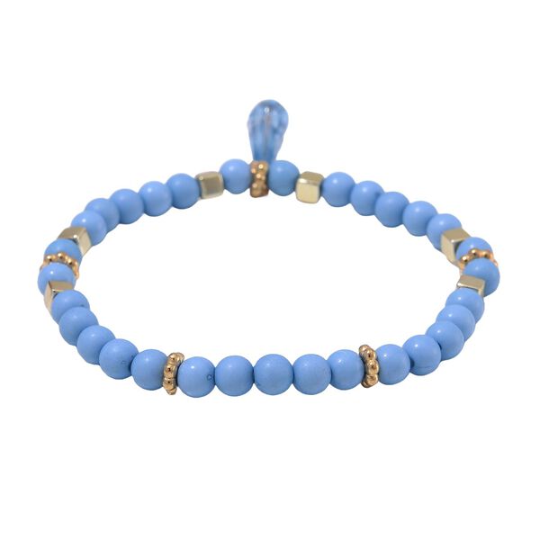 4er Set STRADA - Uhr mit Blau Kristall Armbänder image number 6