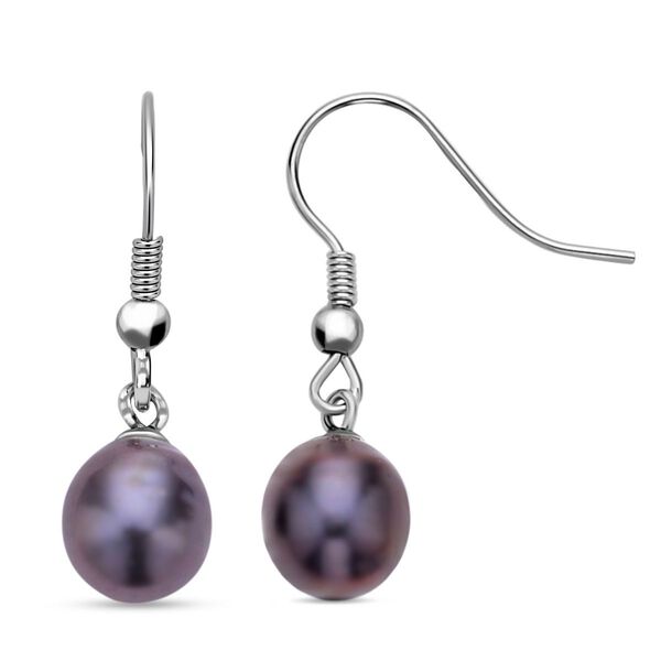 3er Set - Mehrfarbiges S&uuml;&szlig;wasser Perlen-Ohrring Edelstahl image number 5