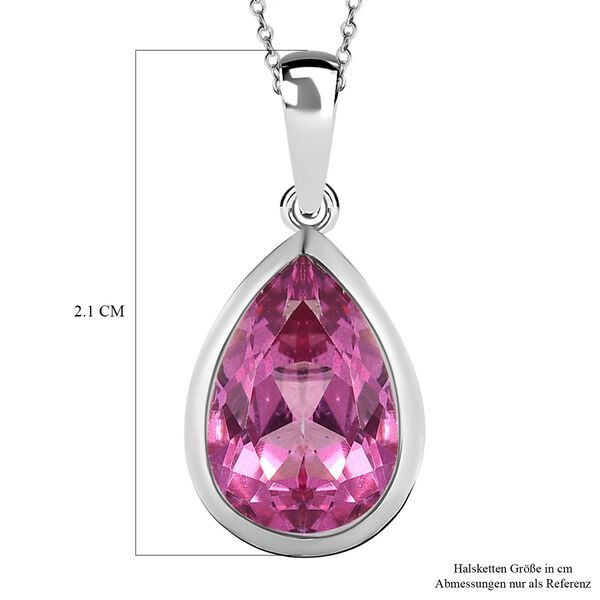 Rosa mystischer Topas Anh&auml;nger mit Kette, 50 cm - 3,83 ct. image number 7