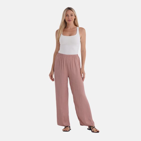 Leichte Hose mit Gummibund 32&ndash;48 cm, L&auml;nge 104 cm, Rosa