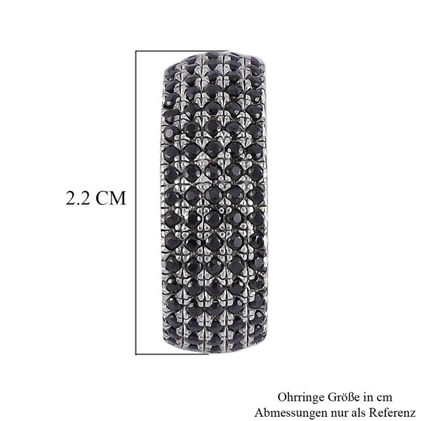 Schwarze Spinell-Halb-Creolen - 1,33 ct. image number 4