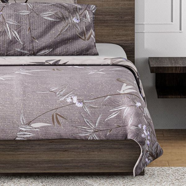 6-teiliges Set: antibakterielle, antiallergische Mikrofaser-Bettwäsche, Beige-Grau image number 4