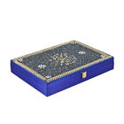 Handgefertigter 120-Ring Koffer, Größe: 34.x9.75x2.5, blau