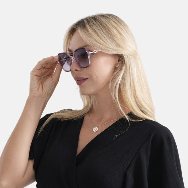 LA MAREY Sonnenbrille UV400 mit polarisierten Gl&auml;sern leichter Rahmen 14,5 x 15 cm Lila image number 2