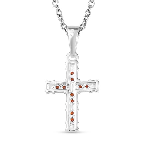 Garnat kubischer Zirkonia-Anhänger mit 50cm Kette - 0,34 ct. image number 5