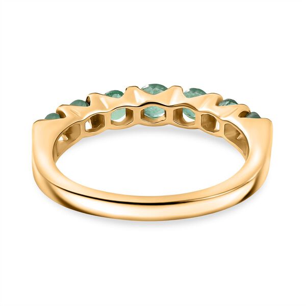 Kagem Sambischer Smaragd Ring 925 Silber vergoldet (Gr&ouml;&szlig;e 18.00) ca. 0,70 ct image number 5