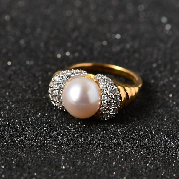 GP Royal Art Deco Kollektion - Wei&szlig;e Perlen Ring, ca. 1,24 ct. image number 3