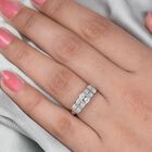 LUSTRO STELLA Hergestellt mit ZIRKONIA Ring 925 Silber Platin-Überzug (Größe 16.00) 1.35 ct image number 2