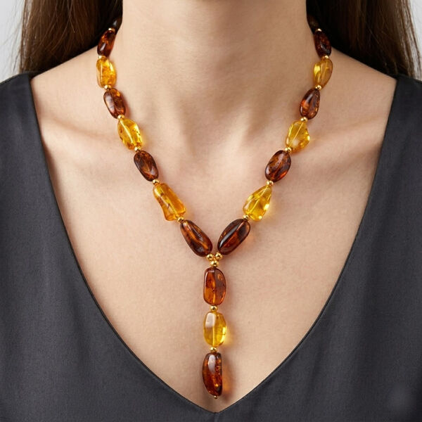 Nat&uuml;rlicher Baltischer Bernstein Halskette ca. 50 cm image number 2