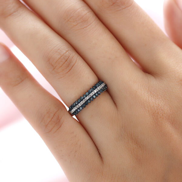 Blauer und weißer Diamant-Ring - 0,50 ct. image number 3