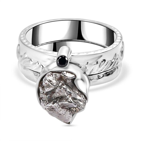 2er-Set- Meteorit und schwarze Spinell-Ringe - 9,04 ct. image number 4