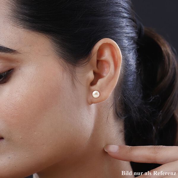 Japanische Akoya Perlen-Ohrringe, 925 Silber rhodiniert image number 3