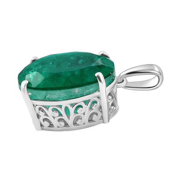 Smaragd Triplett Quarz Anhänger - 22,08 ct. image number 4