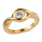 LUSTRO STELLA Feinster Zirkonia Ring 925 Silber vergoldet image number 3