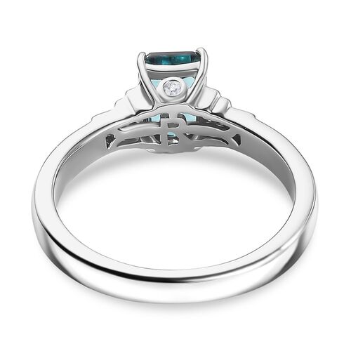 RHAPSODY - AAAA Pirineu Lagunen Turmalin, Weißer Diamant SGL zertifiziert Ring 950 Platin (Größe 20.00) ca. 1.19 ct image number 6