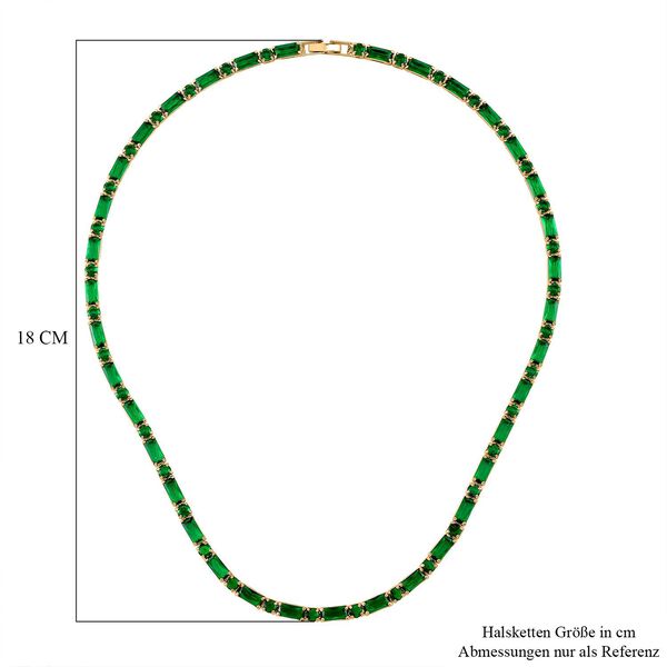 Gr&uuml;ne Zirkonia Halskette, 50 cm image number 5