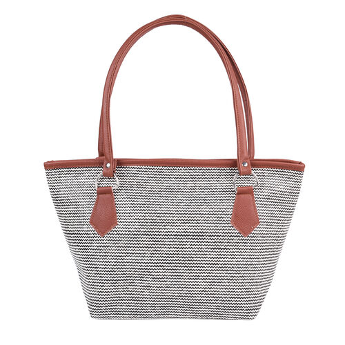 Handtasche für Damen, Braun und Weiß image number 0