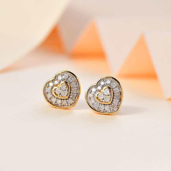 Herz Diamant Ohrringe - 0,19 ct. image number 2