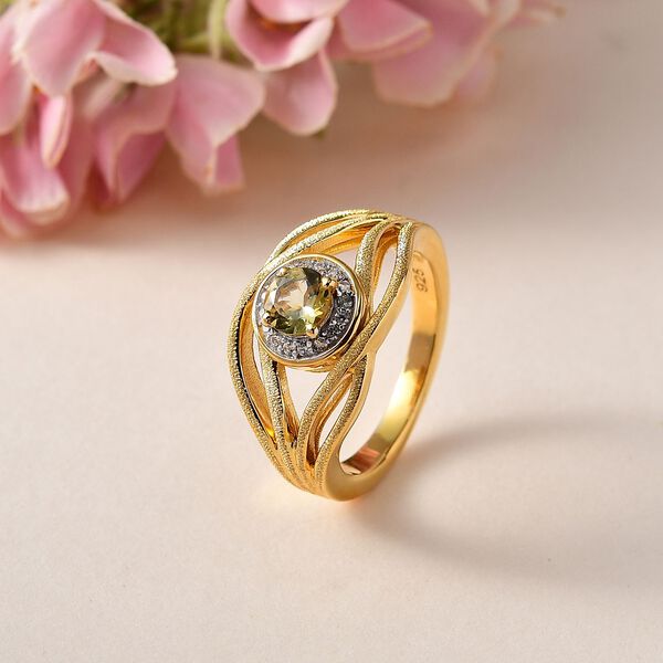 AA Natürlicher, goldener Tansanit Ring, ca. 0,69 ct. image number 2
