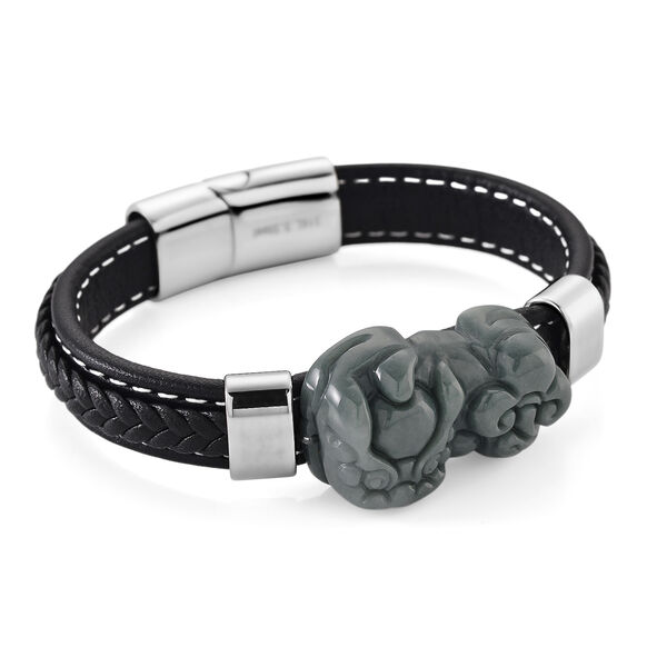 Jade Armband ca. 19 cm 316L Edelstahl (10-15 Werktage Lieferzeit) ca. 125.00 ct image number 3