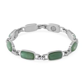 Grüner Aventurin, Weißer Kristall Armband ca. 20 cm