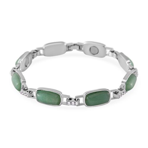 Grüner Aventurin, Weißer Kristall Armband ca. 20 cm image number 0