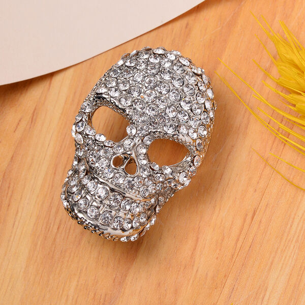 Weißer Kristall Brosche image number 2