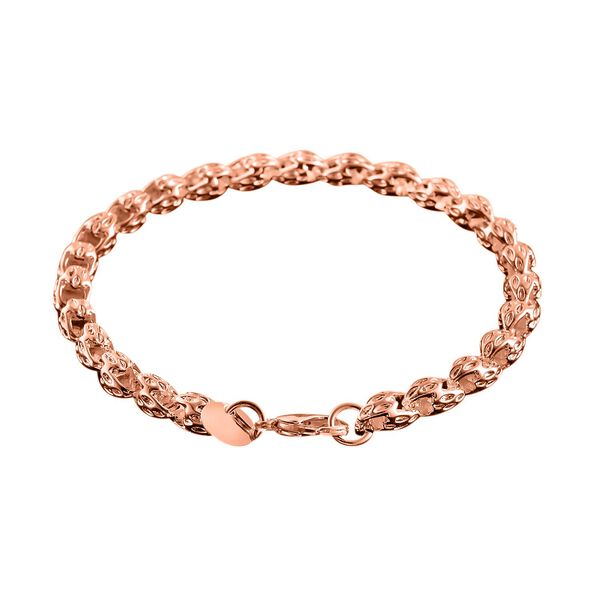 Gliederarmband in Ros&eacute;goldton, 19cm image number 3