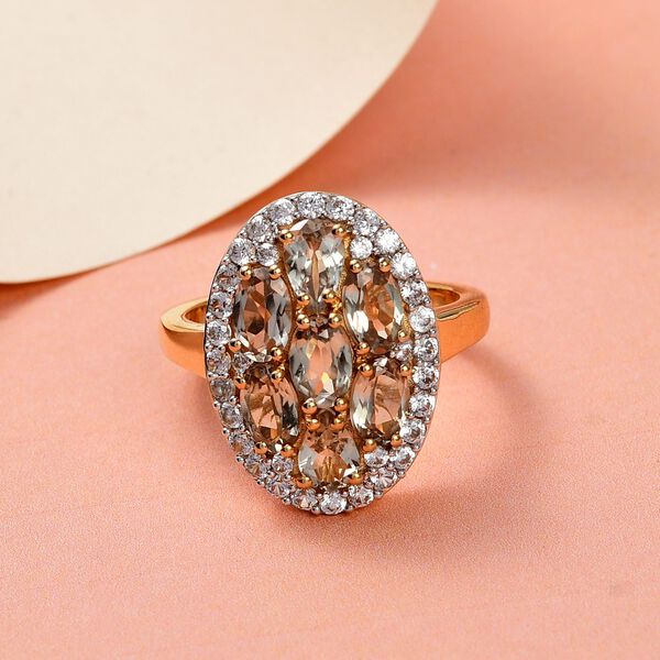 AAA Turkizit und Zirkon-Ring - 4,11 ct. image number 2