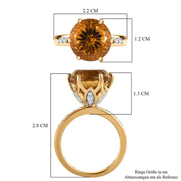 Citrin und Zirkon Ring - 7,59 ct. image number 7
